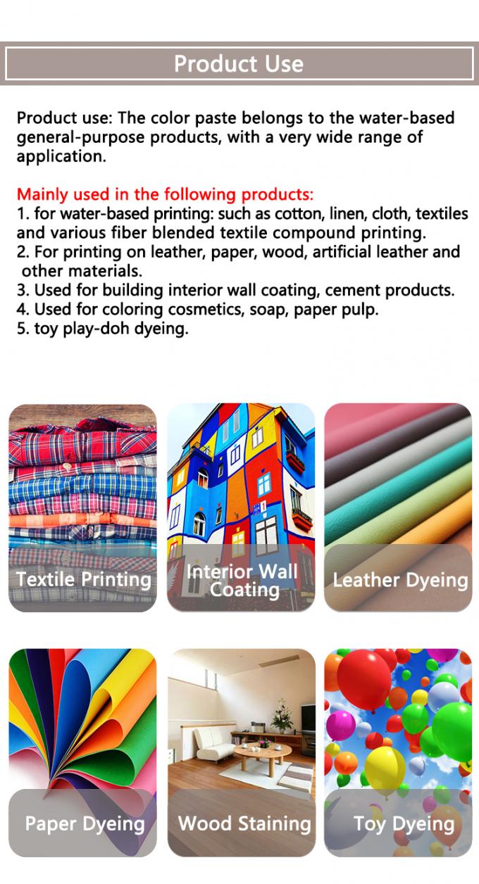 Manufacturer Supply Water Based Fluorescent Pigment Paste for Aqueous Coatings Fluo Gerlse  Color Paste 20