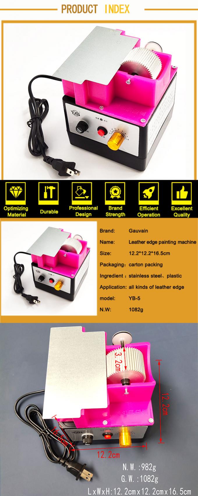 Single Side Leather Edge Dyeing Box Machine With Iron Lid for Belt Bags Making 6