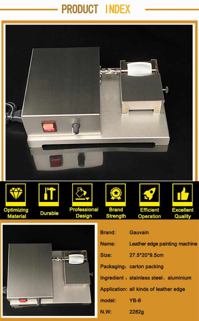 Single Side Electrical Motor Driven Rolling Leather Edge Painting Machine Painting Equipment for Leather 110V 6