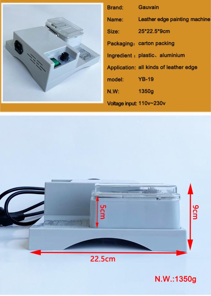 Electric Single Side Leather Edge Dyeing Machine Half-automatic Belts Edge Coloring  Painting Box 10