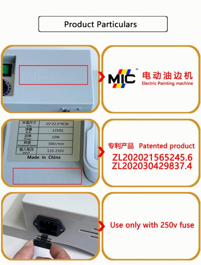 Electric Single Side Leather Edge Dyeing Machine Half-automatic Belts Edge Coloring  Painting Box 20