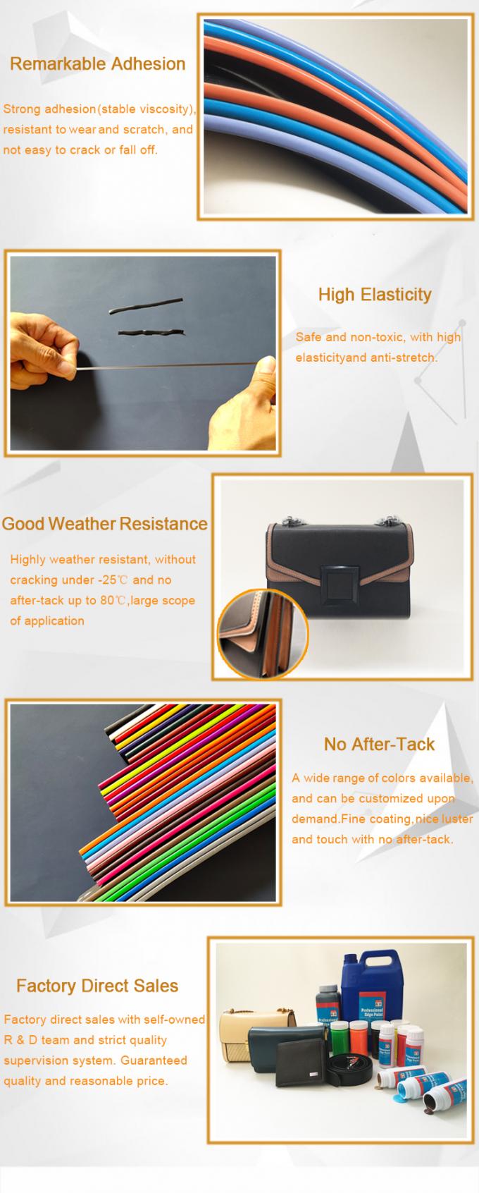 Manufacturers' Water-Based Acrylic Resin Coating for Cut Leather Edge Paint Polyurethane Liquid Leather Edge Covering & Paint 8
