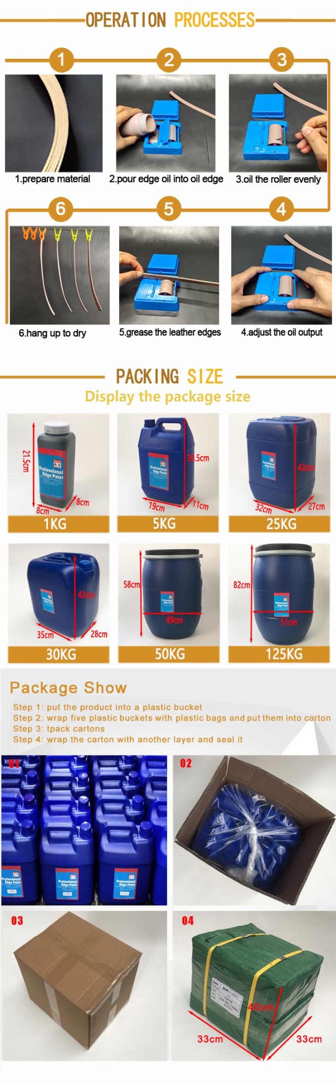 Manufacturers' Water-Based Acrylic Resin Coating for Cut Leather Edge Paint Polyurethane Liquid Leather Edge Covering & Paint 12
