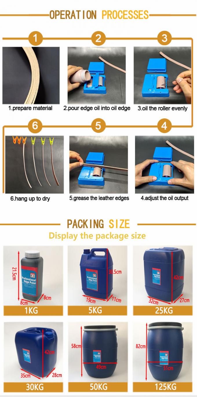 Factory Direct Sales Water Based Leather Edge Coating Ink Matte/Natural/high Gloss Available Edge Paint 8