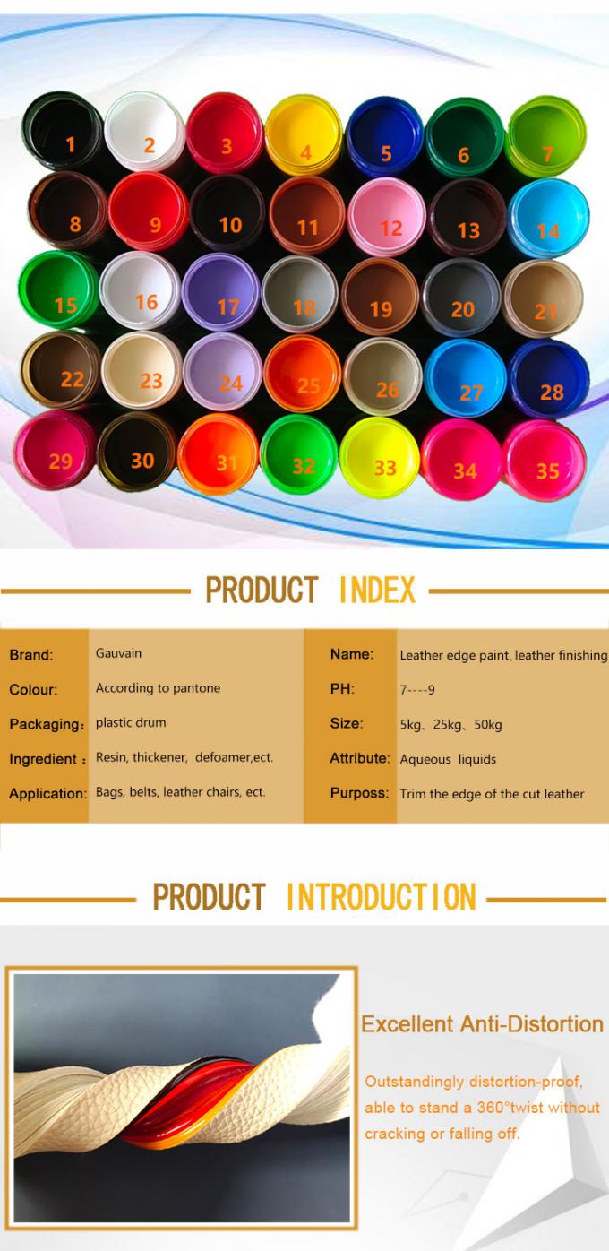 Water Based Glitter Color Leather Edge Paint for Leather Products Stain Coloring Ink 2