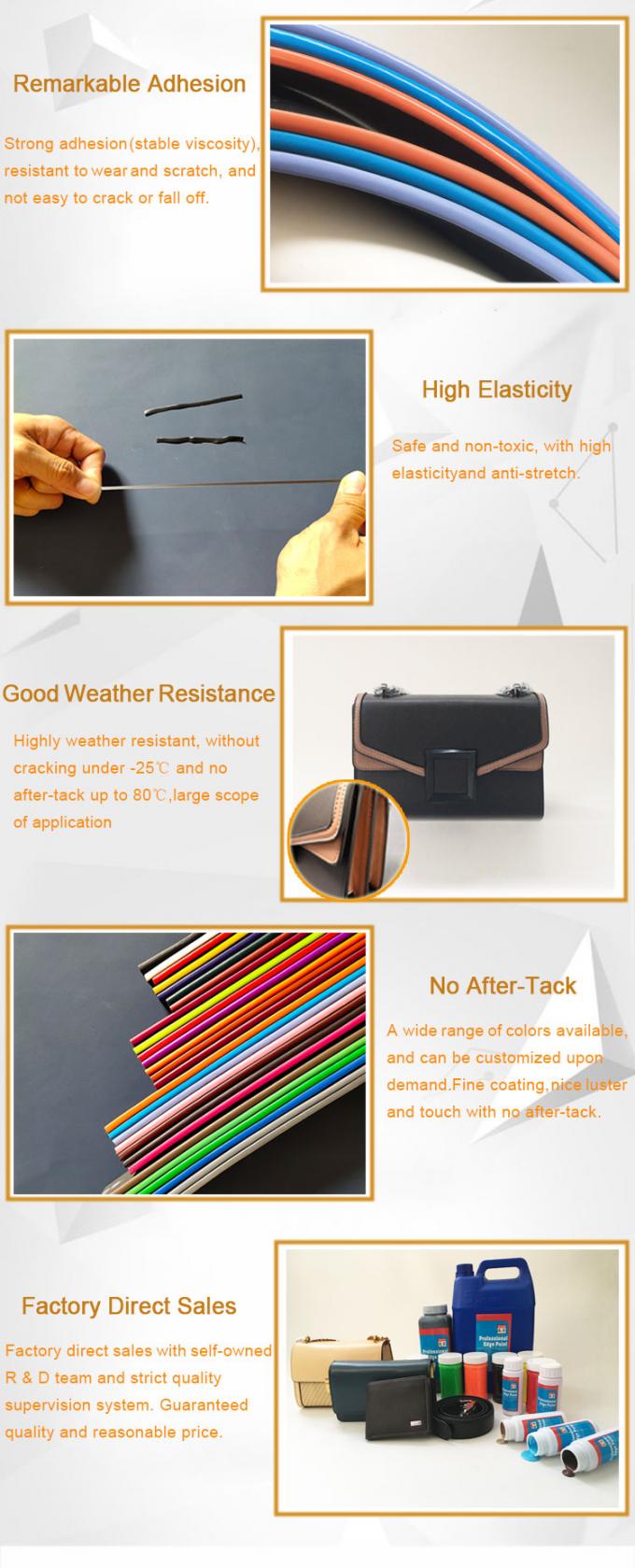 Water Based Glitter Color Leather Edge Paint for Leather Products Stain Coloring Ink 4