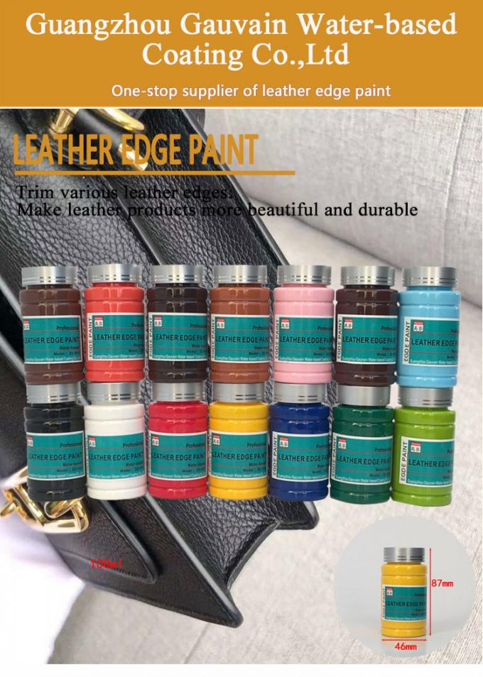 Premium Series Colors Water Base Leather Edge Ink for Leather Handbags and Shoes Edge Paint 100ml/bottle 0