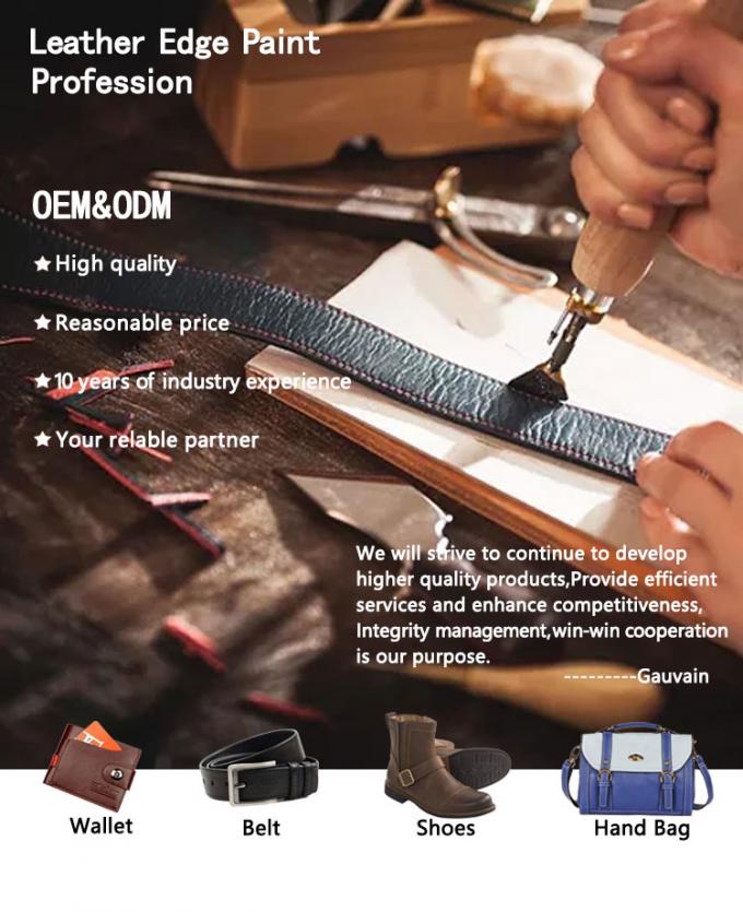 Factory Price Professional Water Broned Leather Belts Polyurethane Natural Glossy Edge Finishing Agent 0