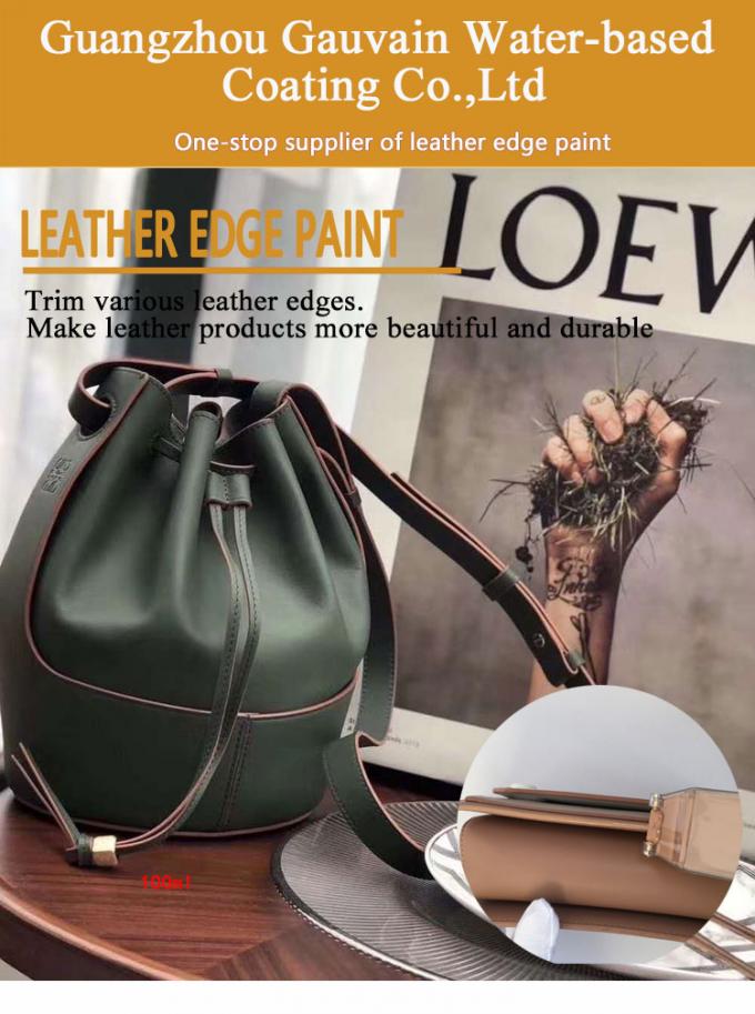 Professional Water Based Natural Leather PU Belts Handbags Remarkable Adhesion Edge Colorant 0