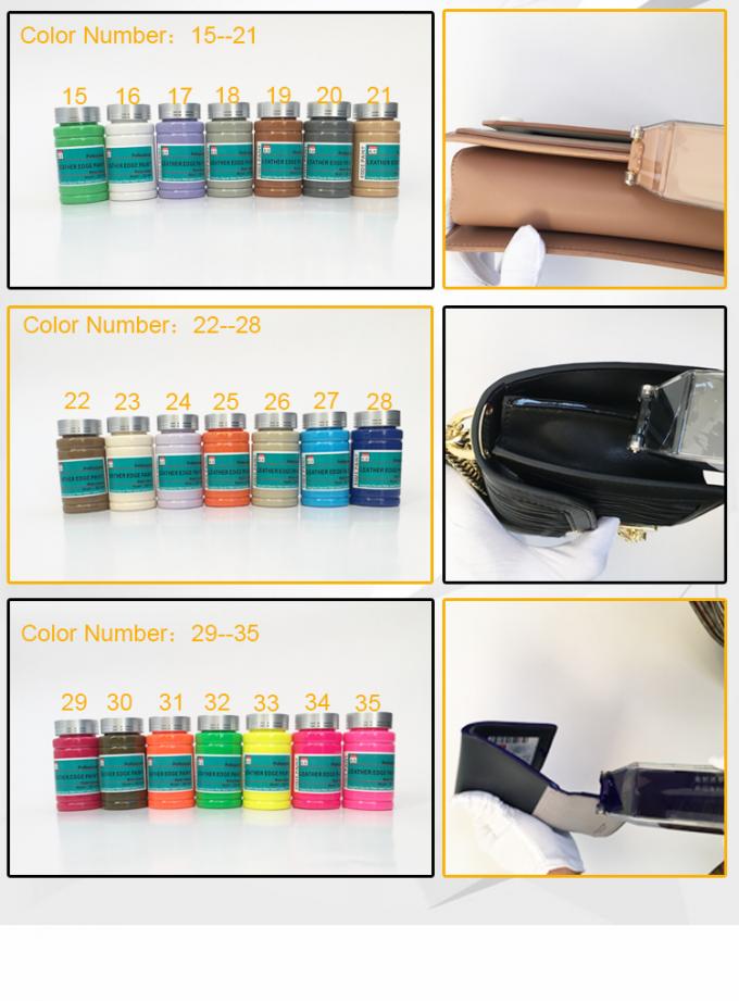 Professional Water Based Natural Leather PU Belts Handbags Remarkable Adhesion Edge Colorant 10