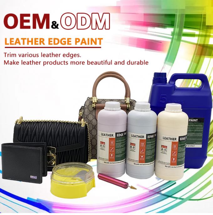 Economic Series Water Based Leather Edge Ink Different Colors One-time Coating Fullness Leather Edge Paint 0